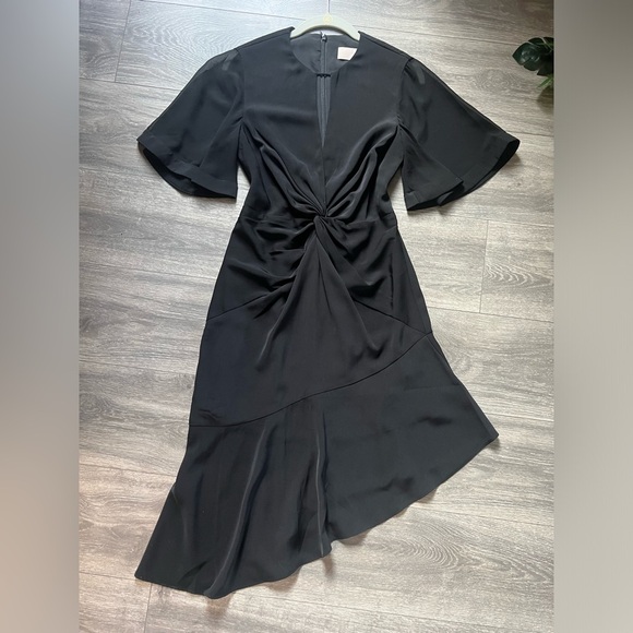 KEEPSAKE the Label No Love Black Knotted Midi Dress in Black Size M - Picture 4 of 16